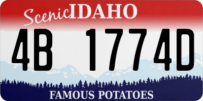 ID license plate 4B1774D