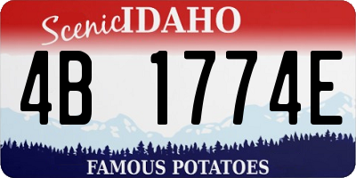 ID license plate 4B1774E