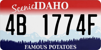 ID license plate 4B1774F