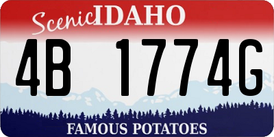 ID license plate 4B1774G