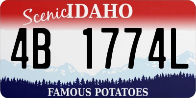 ID license plate 4B1774L