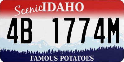 ID license plate 4B1774M
