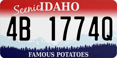 ID license plate 4B1774Q