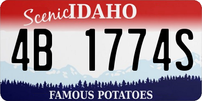 ID license plate 4B1774S