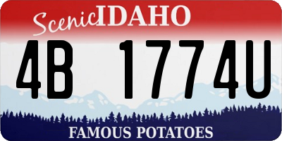 ID license plate 4B1774U