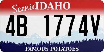 ID license plate 4B1774V