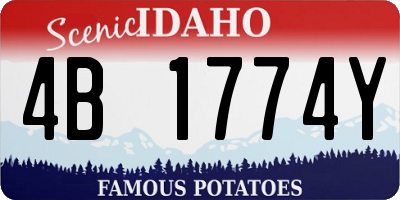 ID license plate 4B1774Y