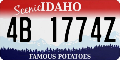 ID license plate 4B1774Z