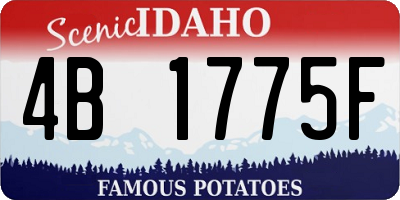 ID license plate 4B1775F