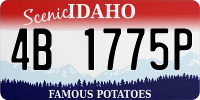 ID license plate 4B1775P
