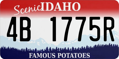 ID license plate 4B1775R