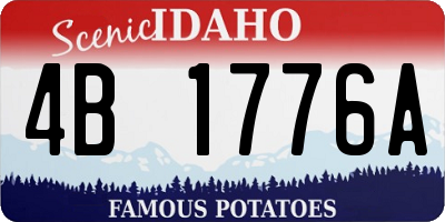 ID license plate 4B1776A