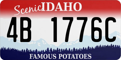 ID license plate 4B1776C