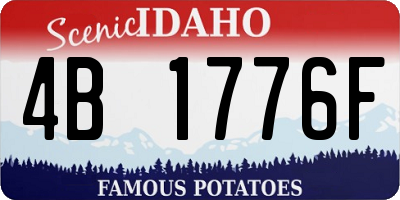 ID license plate 4B1776F