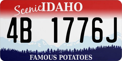 ID license plate 4B1776J