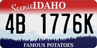 ID license plate 4B1776K
