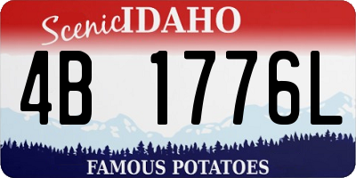 ID license plate 4B1776L