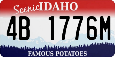 ID license plate 4B1776M