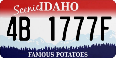 ID license plate 4B1777F