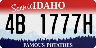 ID license plate 4B1777H