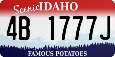 ID license plate 4B1777J