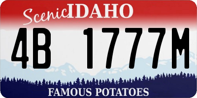ID license plate 4B1777M