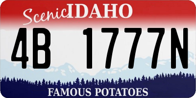 ID license plate 4B1777N