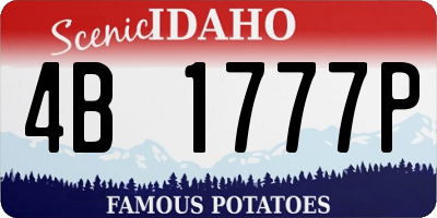 ID license plate 4B1777P