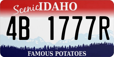 ID license plate 4B1777R