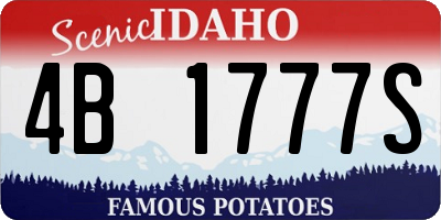 ID license plate 4B1777S