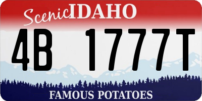 ID license plate 4B1777T