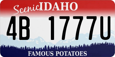 ID license plate 4B1777U