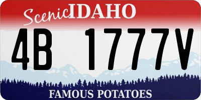 ID license plate 4B1777V