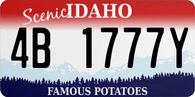 ID license plate 4B1777Y