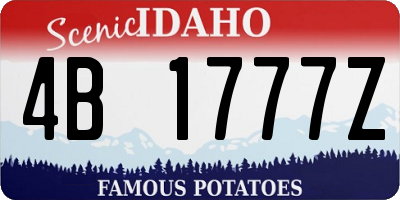 ID license plate 4B1777Z