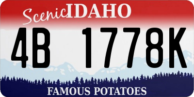 ID license plate 4B1778K