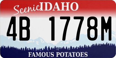 ID license plate 4B1778M