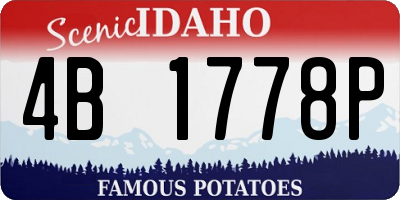ID license plate 4B1778P