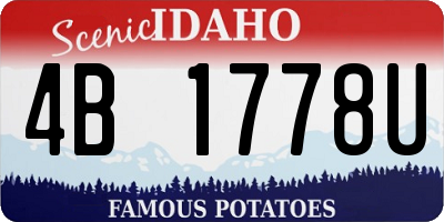 ID license plate 4B1778U