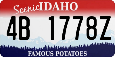 ID license plate 4B1778Z