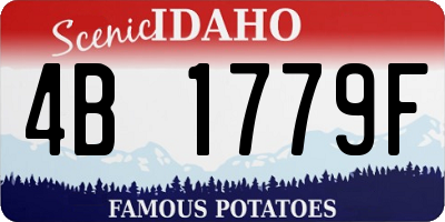 ID license plate 4B1779F
