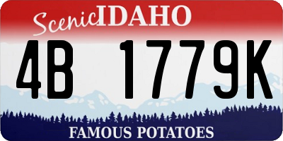ID license plate 4B1779K