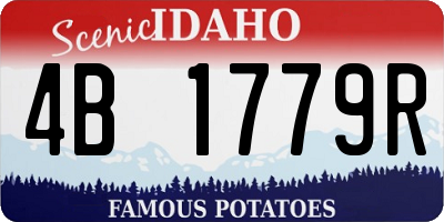 ID license plate 4B1779R
