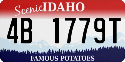 ID license plate 4B1779T