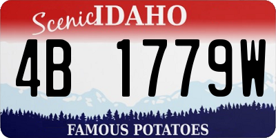 ID license plate 4B1779W