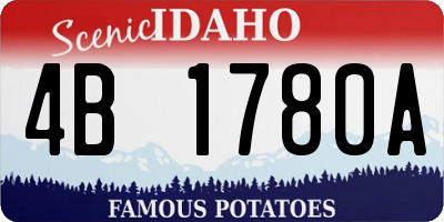 ID license plate 4B1780A