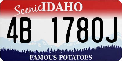 ID license plate 4B1780J