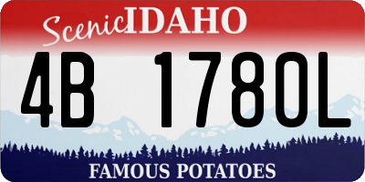ID license plate 4B1780L