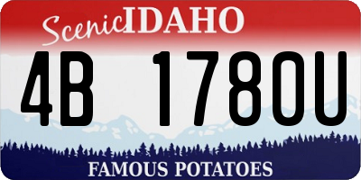 ID license plate 4B1780U