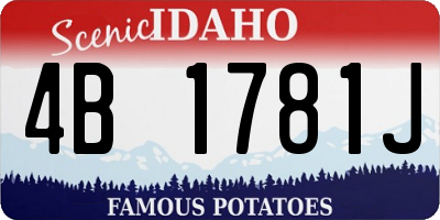 ID license plate 4B1781J